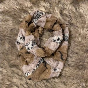 Cheetah print infinity scarf. Soft, fuzzy material